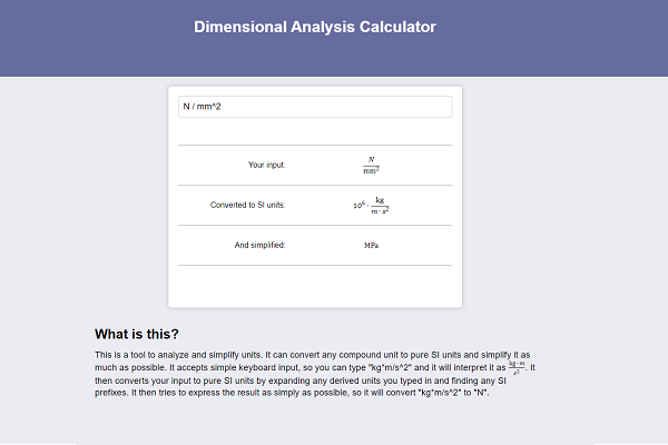 Dimensional Analysis Calculator thumbnail